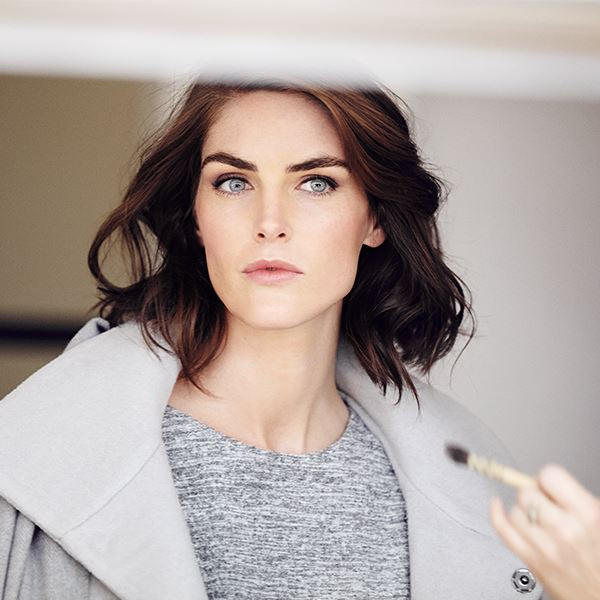 Hilary Rhoda featured in  the Lindex 60 Years in Fashion advertisement for Autumn/Winter 2014