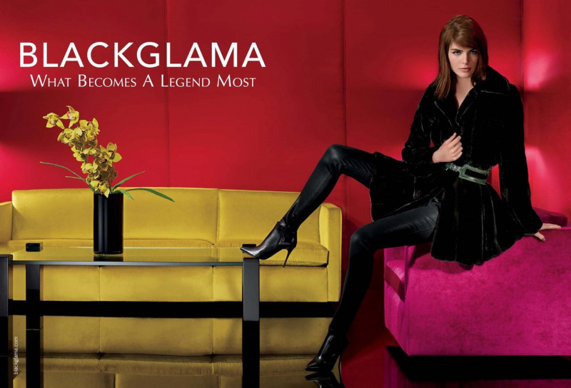 Hilary Rhoda featured in  the Blackglama advertisement for Autumn/Winter 2014