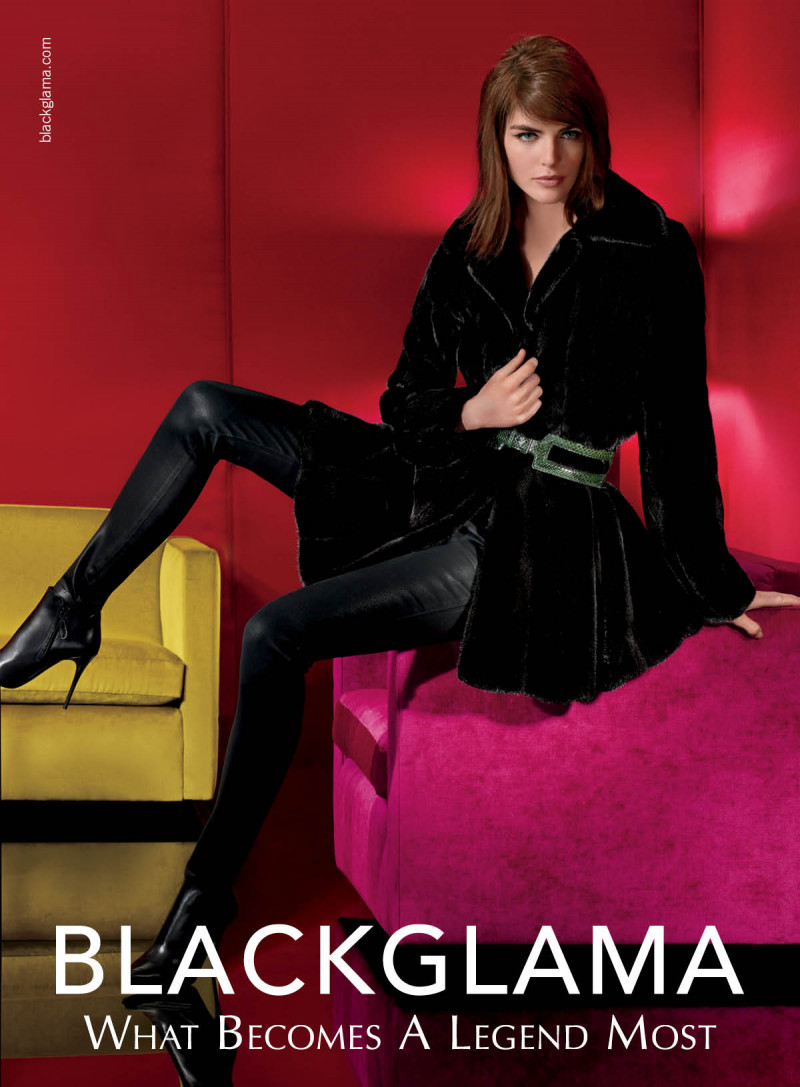 Hilary Rhoda featured in  the Blackglama advertisement for Autumn/Winter 2014
