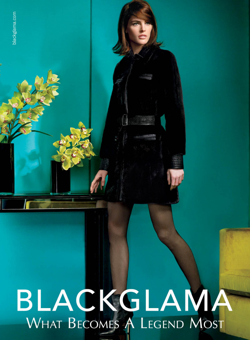 Hilary Rhoda featured in  the Blackglama advertisement for Autumn/Winter 2014