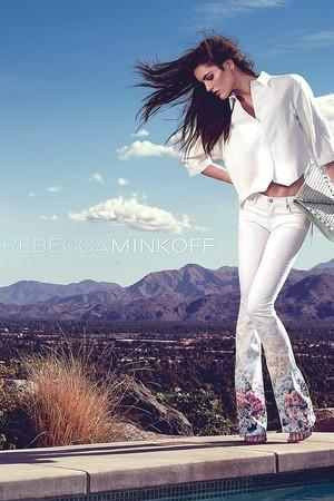 Hilary Rhoda featured in  the Rebecca Minkoff advertisement for Spring/Summer 2013
