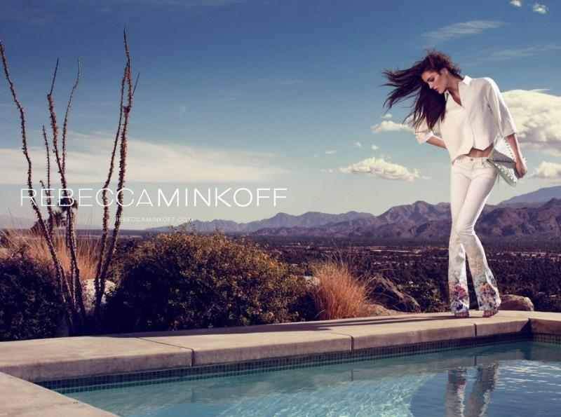 Hilary Rhoda featured in  the Rebecca Minkoff advertisement for Spring/Summer 2013