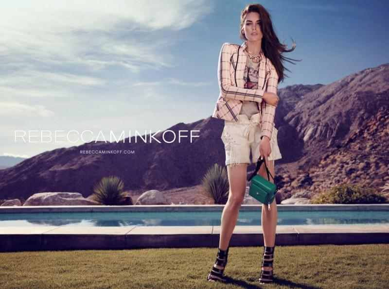 Hilary Rhoda featured in  the Rebecca Minkoff advertisement for Spring/Summer 2013