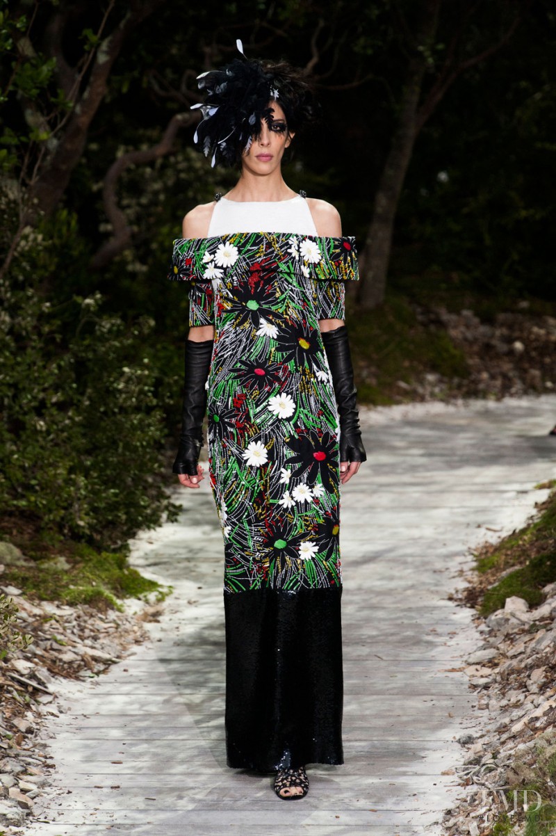 Jamie Bochert featured in  the Chanel Haute Couture fashion show for Spring/Summer 2013
