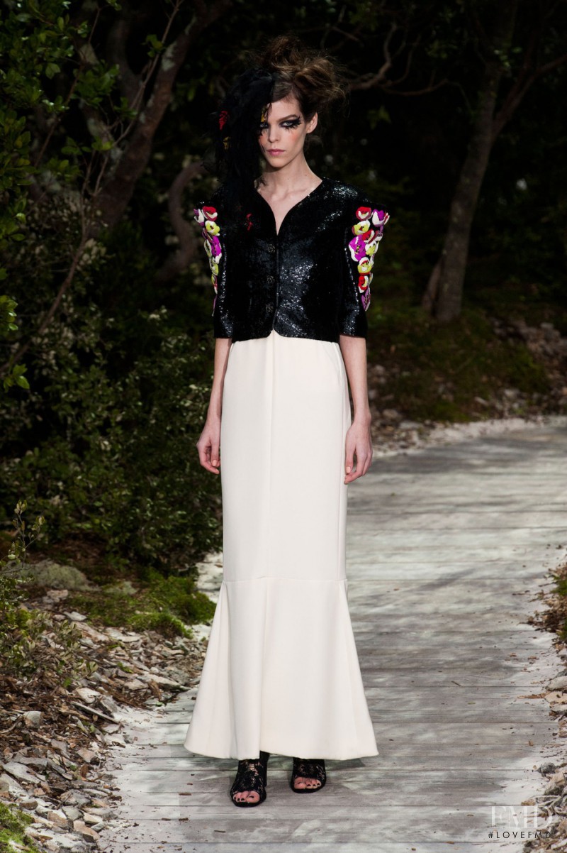 Meghan Collison featured in  the Chanel Haute Couture fashion show for Spring/Summer 2013