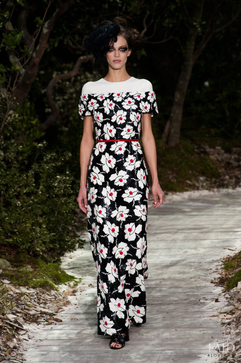 Aymeline Valade featured in  the Chanel Haute Couture fashion show for Spring/Summer 2013