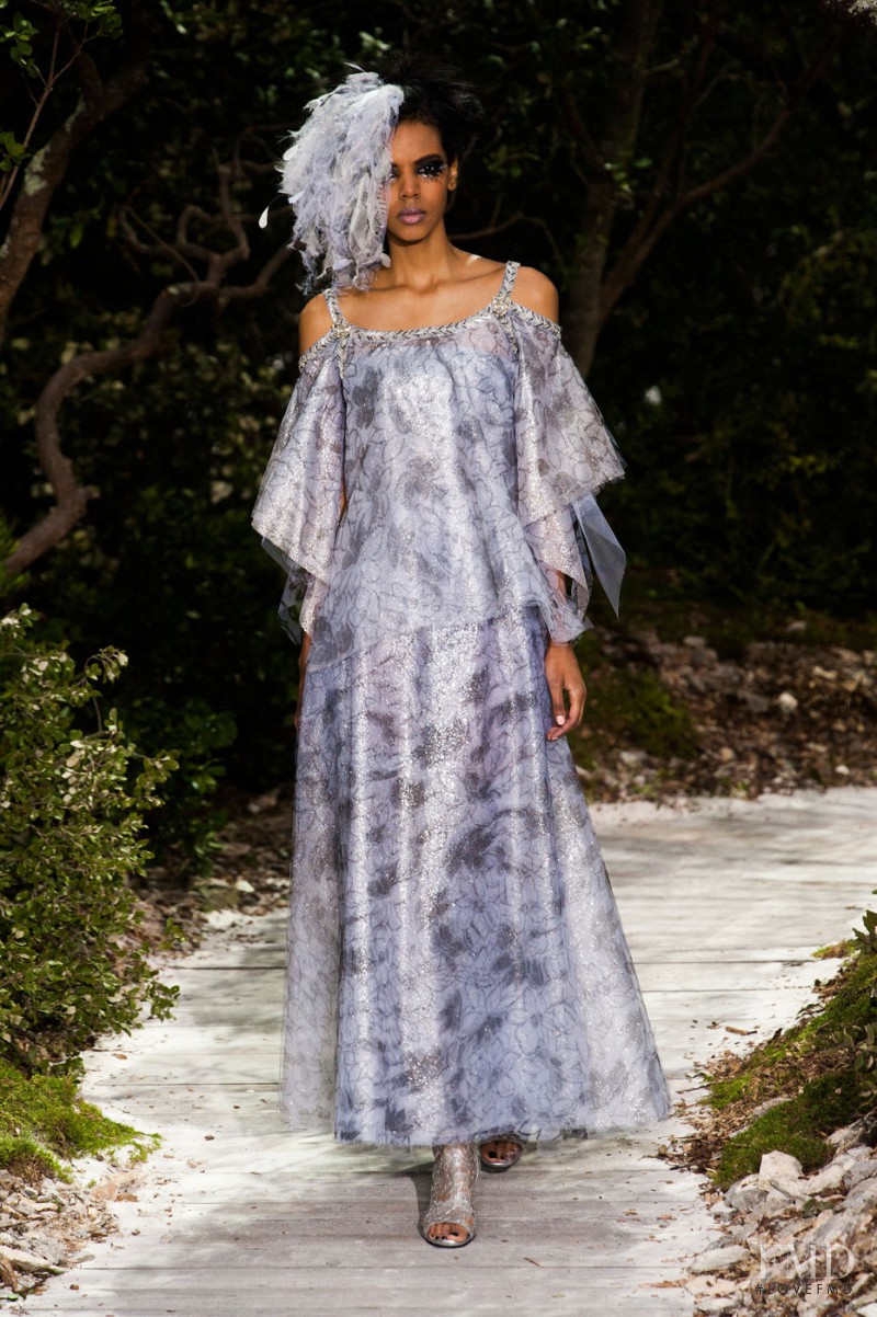 Grace Mahary featured in  the Chanel Haute Couture fashion show for Spring/Summer 2013