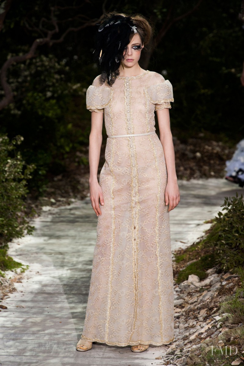 Edie Campbell featured in  the Chanel Haute Couture fashion show for Spring/Summer 2013