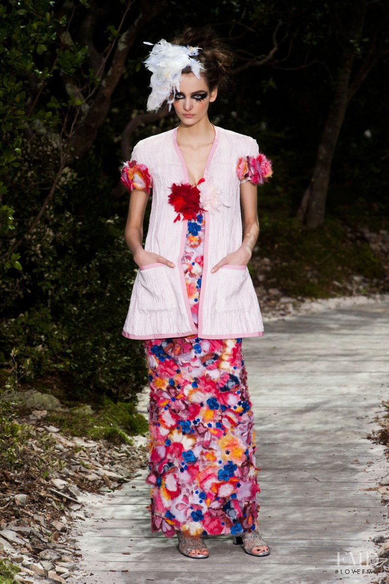 Saara Sihvonen featured in  the Chanel Haute Couture fashion show for Spring/Summer 2013