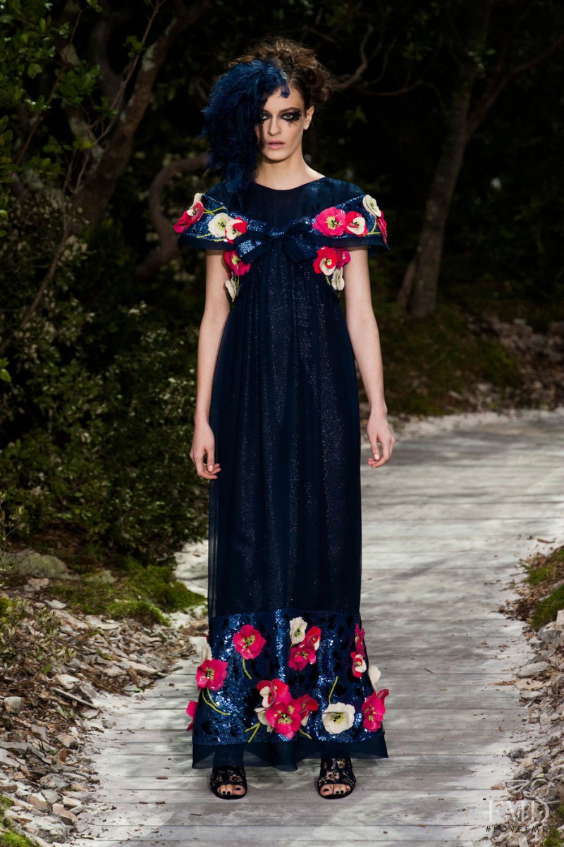 Erjona Ala featured in  the Chanel Haute Couture fashion show for Spring/Summer 2013