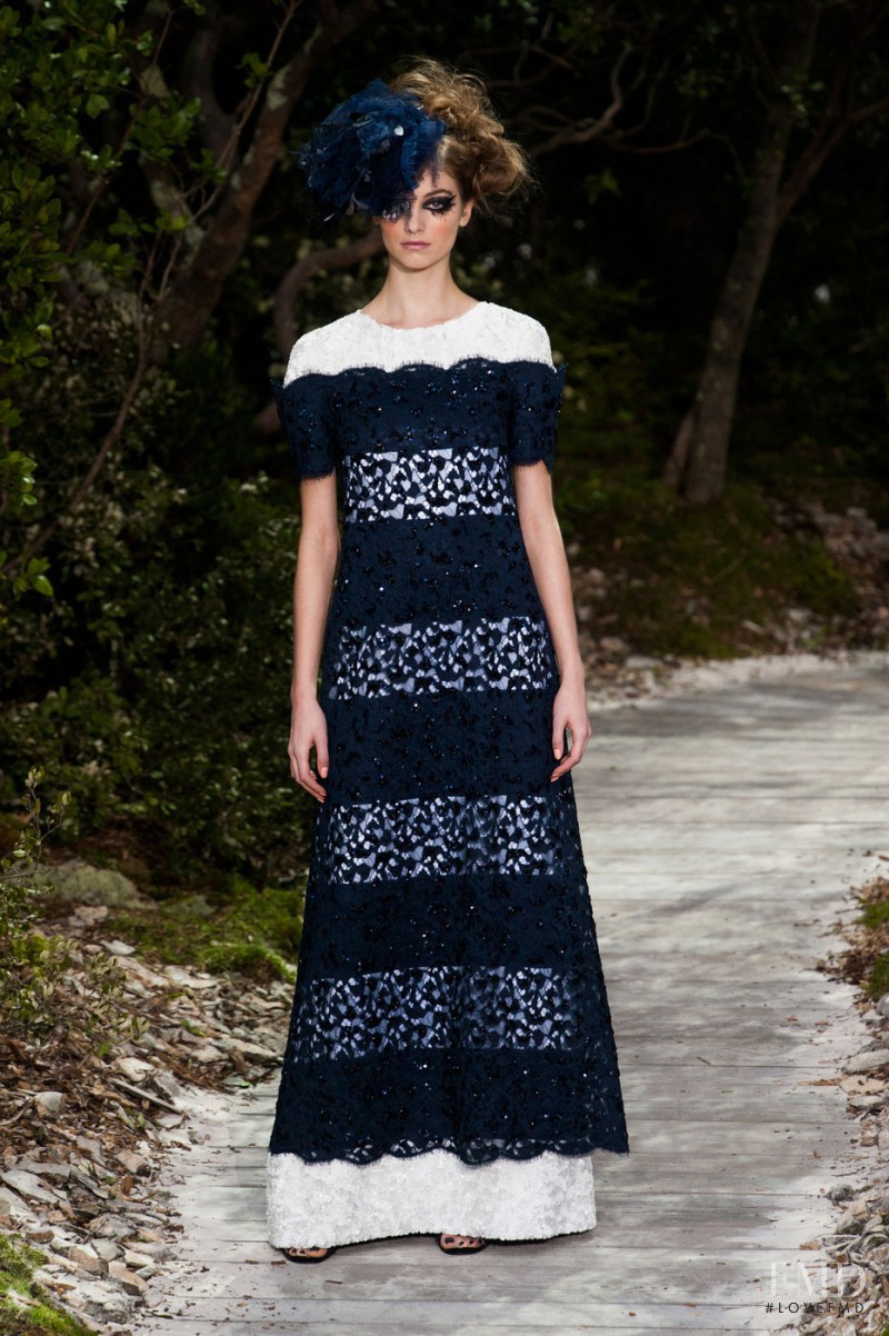 Iris van Berne featured in  the Chanel Haute Couture fashion show for Spring/Summer 2013