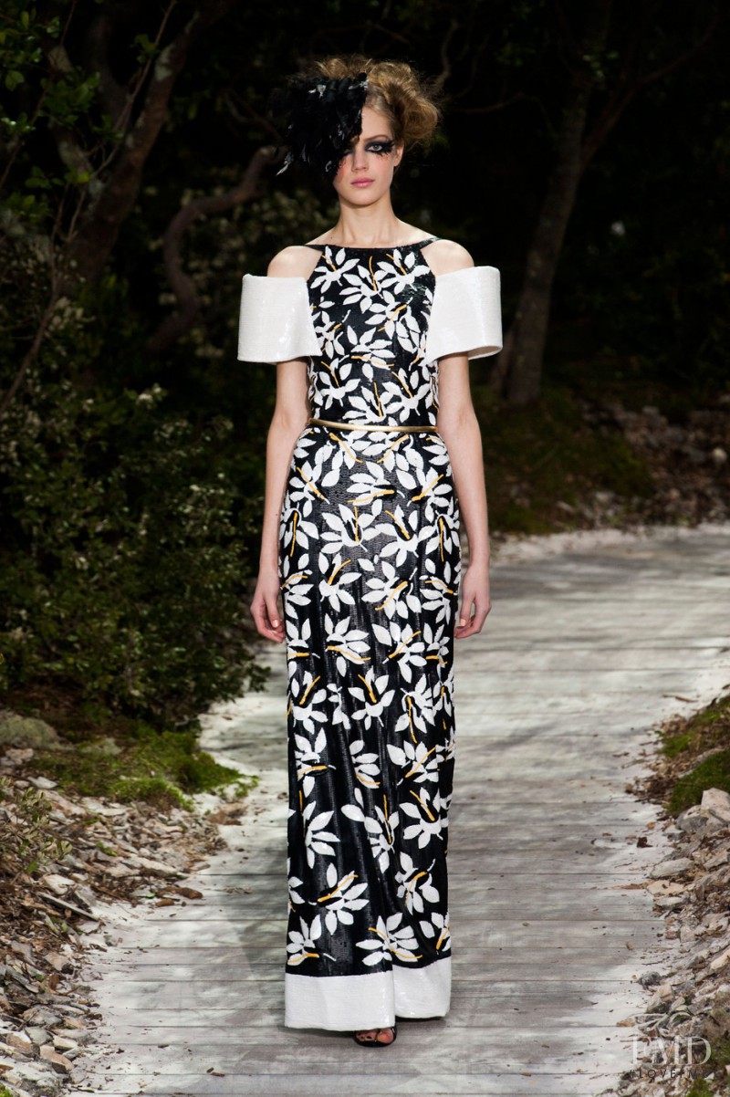 Esther Heesch featured in  the Chanel Haute Couture fashion show for Spring/Summer 2013