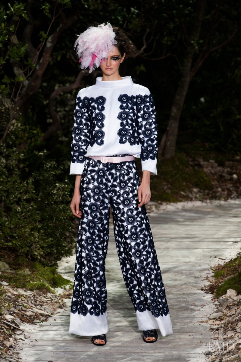 Mackenzie Drazan featured in  the Chanel Haute Couture fashion show for Spring/Summer 2013