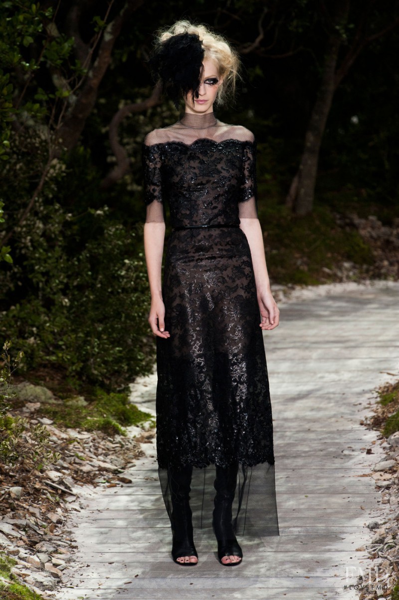 Julia Nobis featured in  the Chanel Haute Couture fashion show for Spring/Summer 2013
