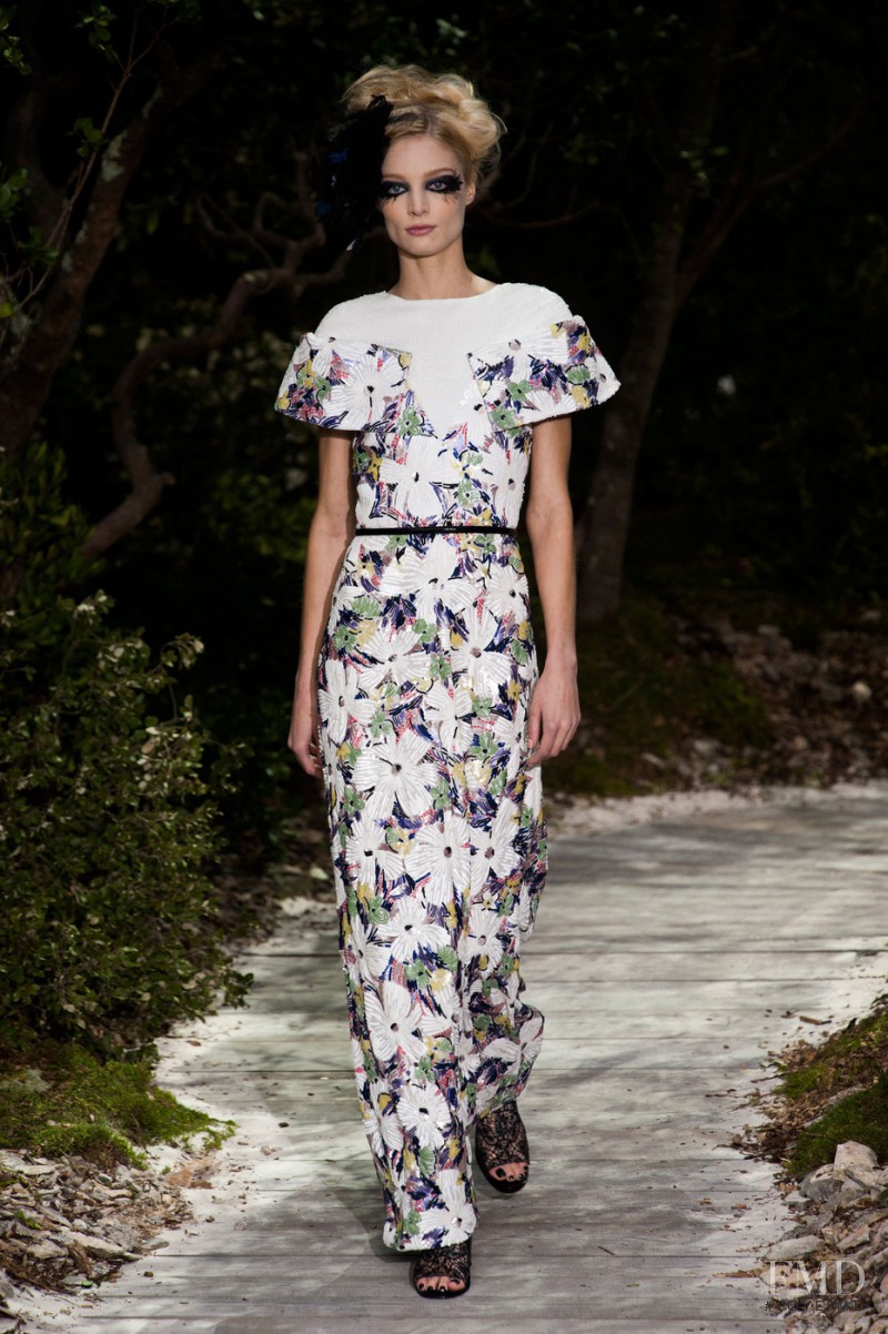 Jacquelyn Jablonski featured in  the Chanel Haute Couture fashion show for Spring/Summer 2013