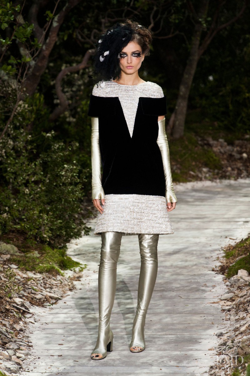 Andreea Diaconu featured in  the Chanel Haute Couture fashion show for Spring/Summer 2013