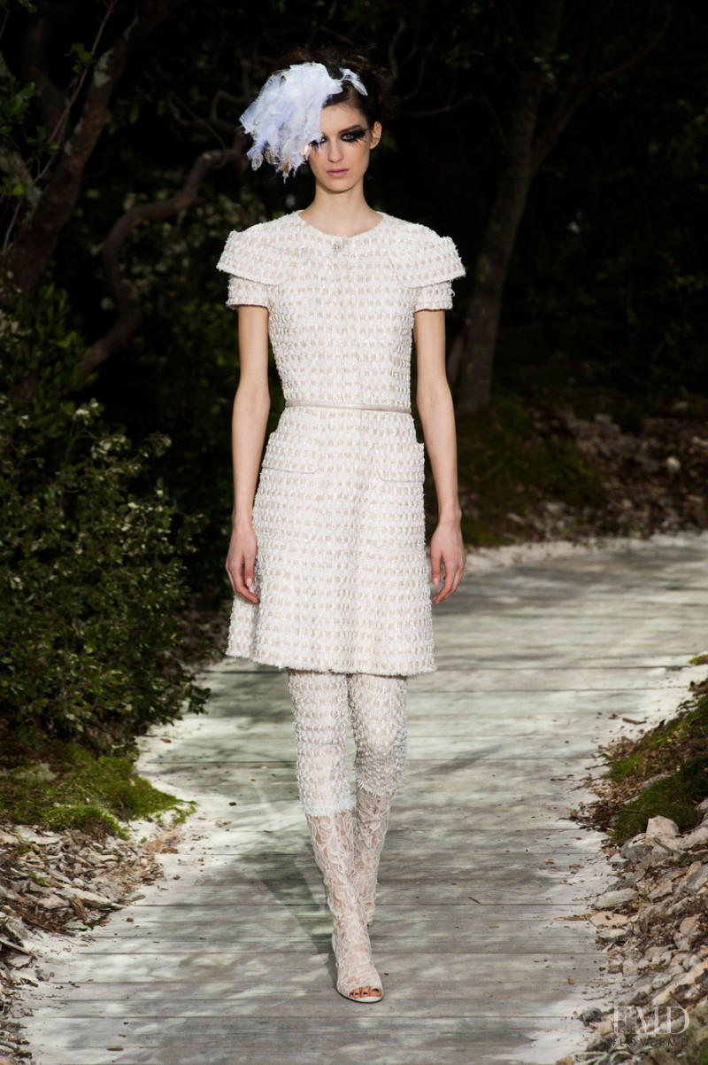 Marte Mei van Haaster featured in  the Chanel Haute Couture fashion show for Spring/Summer 2013