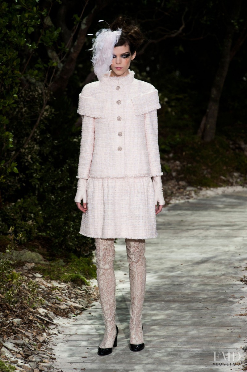 Aymeline Valade featured in  the Chanel Haute Couture fashion show for Spring/Summer 2013