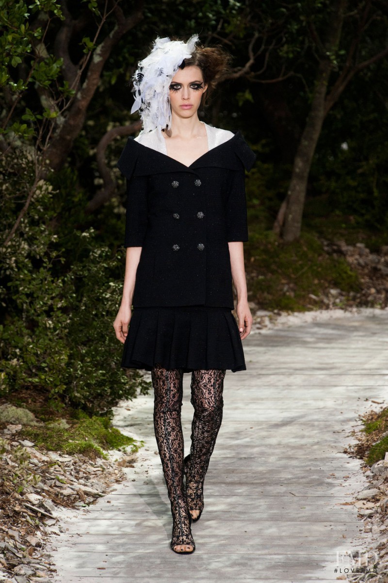 Georgia Hilmer featured in  the Chanel Haute Couture fashion show for Spring/Summer 2013