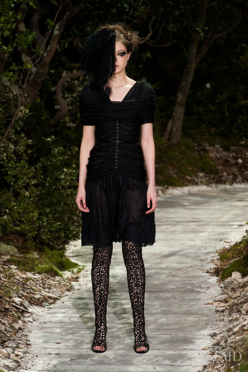 Yumi Lambert featured in  the Chanel Haute Couture fashion show for Spring/Summer 2013