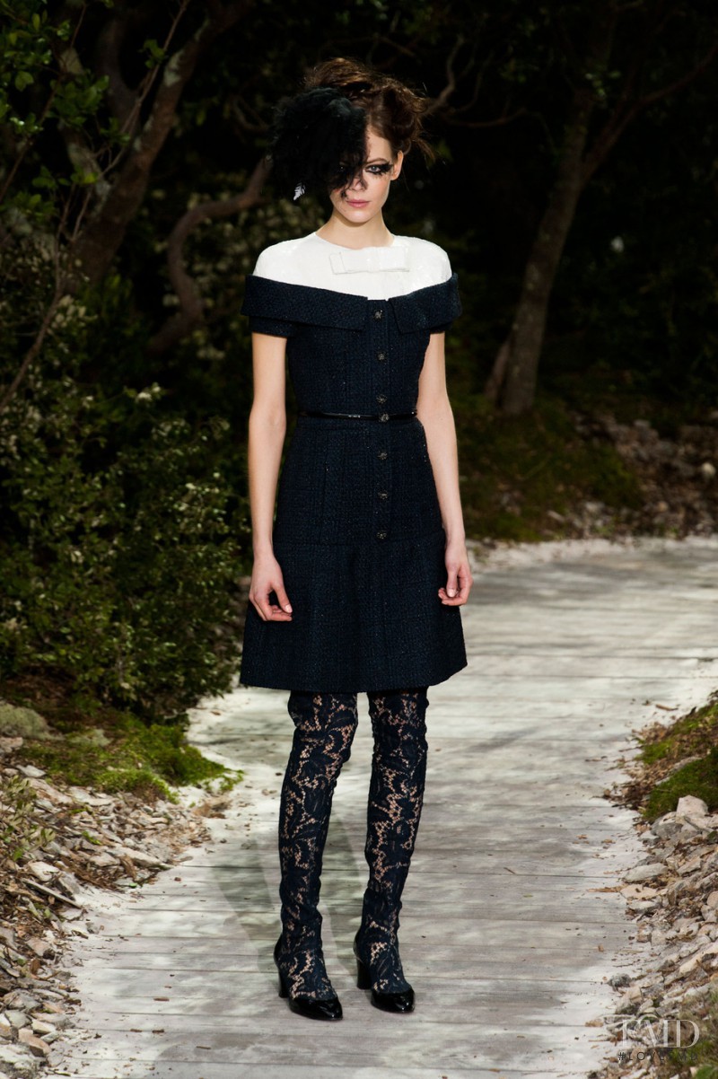 Kinga Rajzak featured in  the Chanel Haute Couture fashion show for Spring/Summer 2013