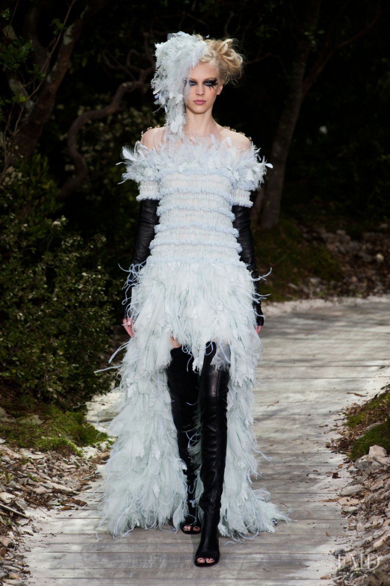 Juliana Schurig featured in  the Chanel Haute Couture fashion show for Spring/Summer 2013