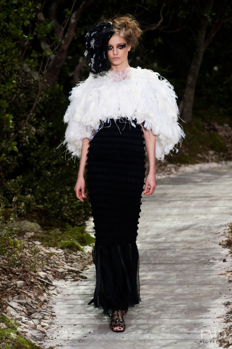 Nadja Bender featured in  the Chanel Haute Couture fashion show for Spring/Summer 2013
