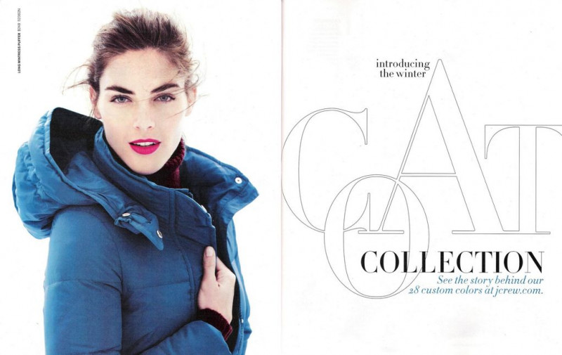 Hilary Rhoda featured in  the J.Crew catalogue for Winter 2012