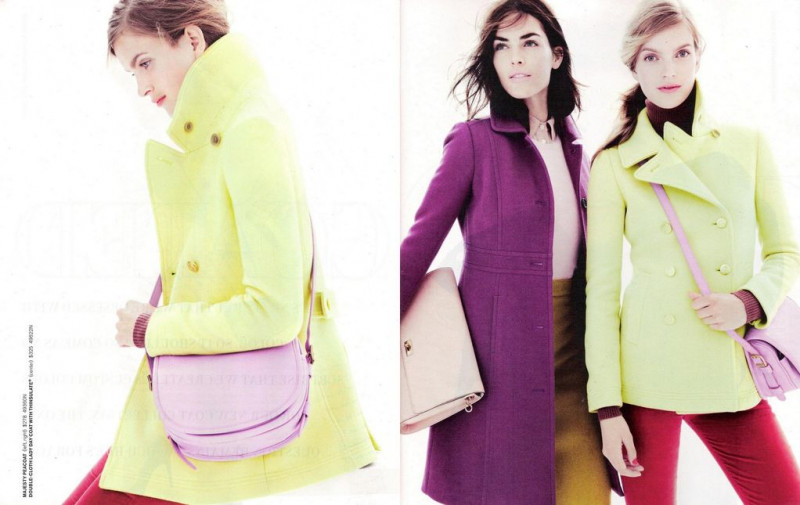 Hilary Rhoda featured in  the J.Crew catalogue for Winter 2012