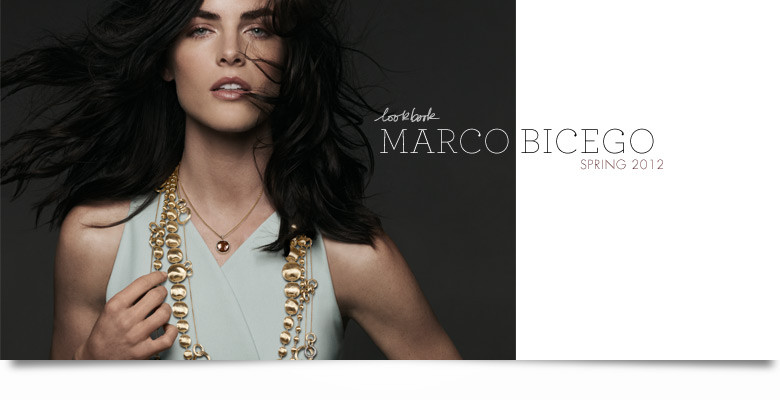 Hilary Rhoda featured in  the Marco Bicego advertisement for Spring/Summer 2012