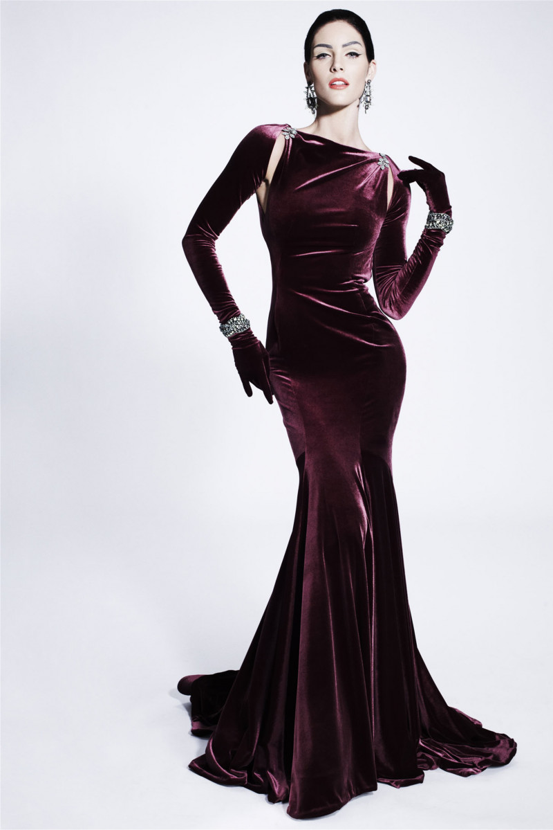 Hilary Rhoda featured in  the Zac Posen lookbook for Pre-Fall 2012