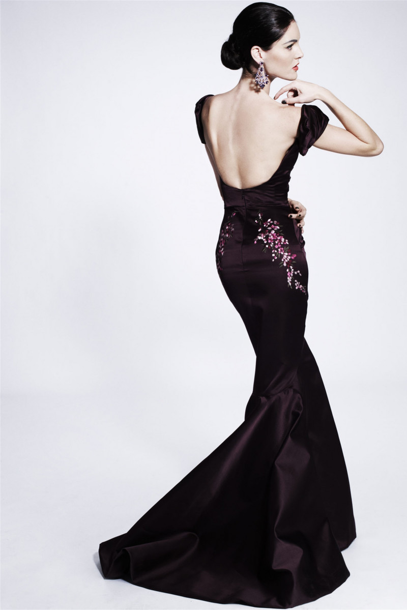 Hilary Rhoda featured in  the Zac Posen lookbook for Pre-Fall 2012