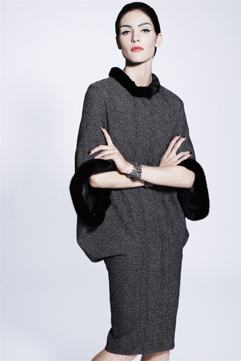 Hilary Rhoda featured in  the Zac Posen lookbook for Pre-Fall 2012