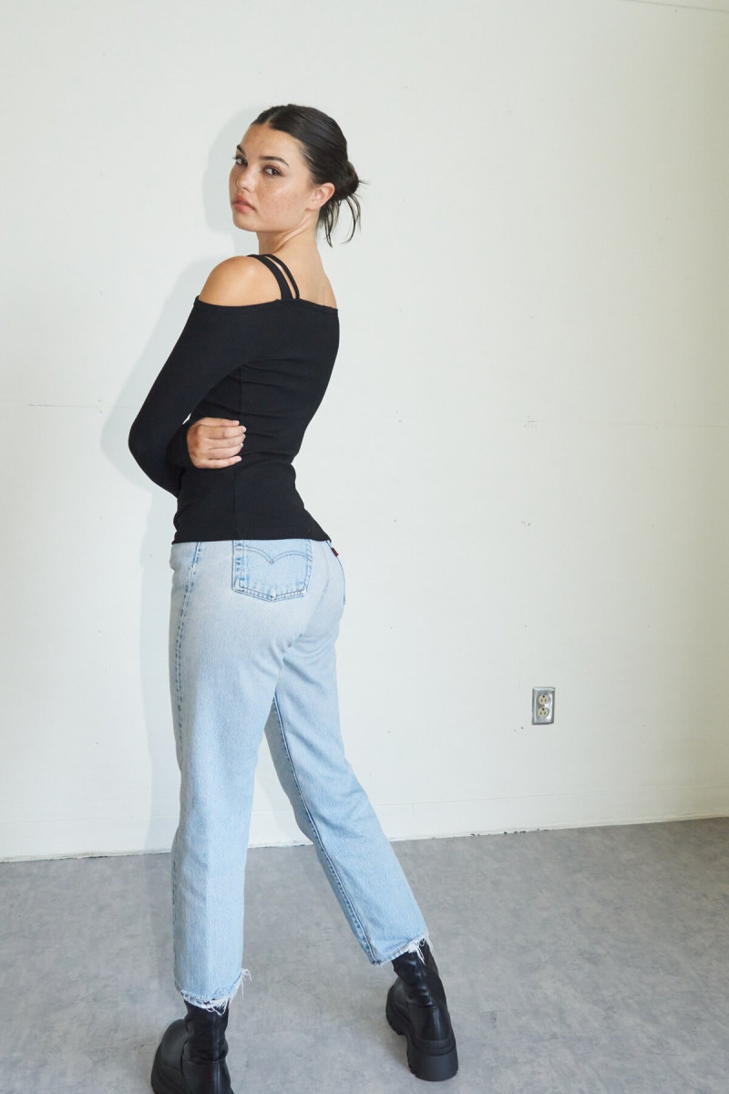 Brizzy Chen featured in  the LNA Clothing catalogue for Autumn/Winter 2021