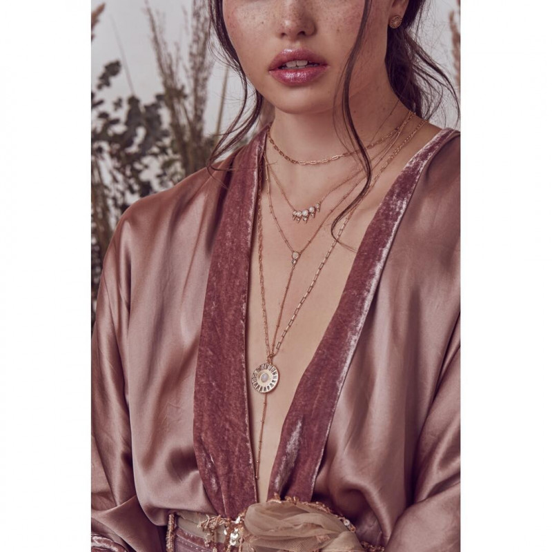 Brizzy Chen featured in  the Elizabeth Stone Jewelry advertisement for Spring/Summer 2019