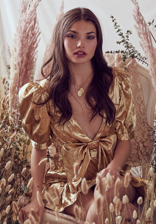 Brizzy Chen featured in  the Elizabeth Stone Jewelry advertisement for Spring/Summer 2019