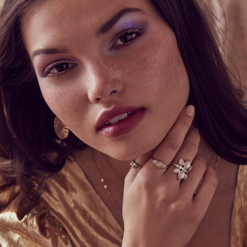 Brizzy Chen featured in  the Elizabeth Stone Jewelry advertisement for Spring/Summer 2019