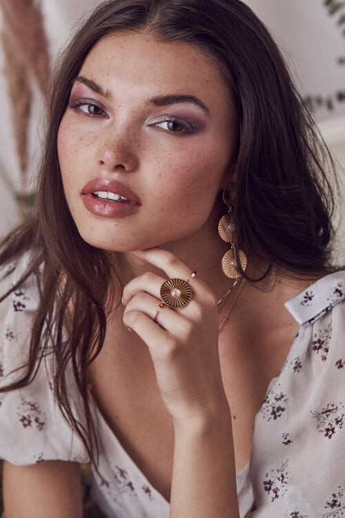 Brizzy Chen featured in  the Elizabeth Stone Jewelry advertisement for Spring/Summer 2019