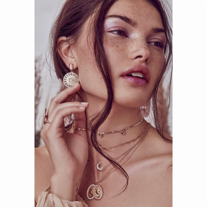 Brizzy Chen featured in  the Elizabeth Stone Jewelry advertisement for Spring/Summer 2019