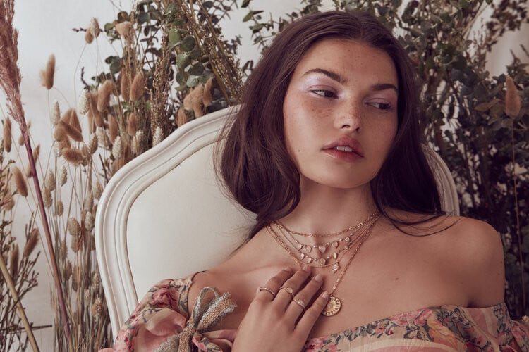 Brizzy Chen featured in  the Elizabeth Stone Jewelry advertisement for Spring/Summer 2019