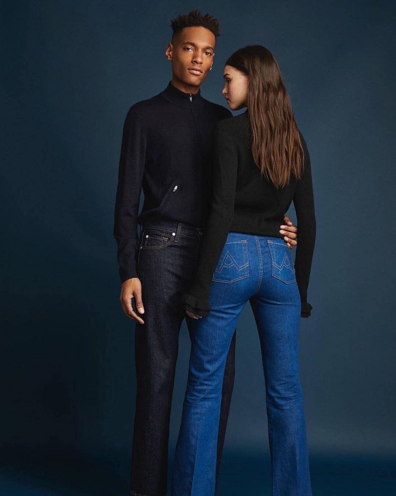 Brizzy Chen featured in  the 7 For All Mankind advertisement for Autumn/Winter 2021