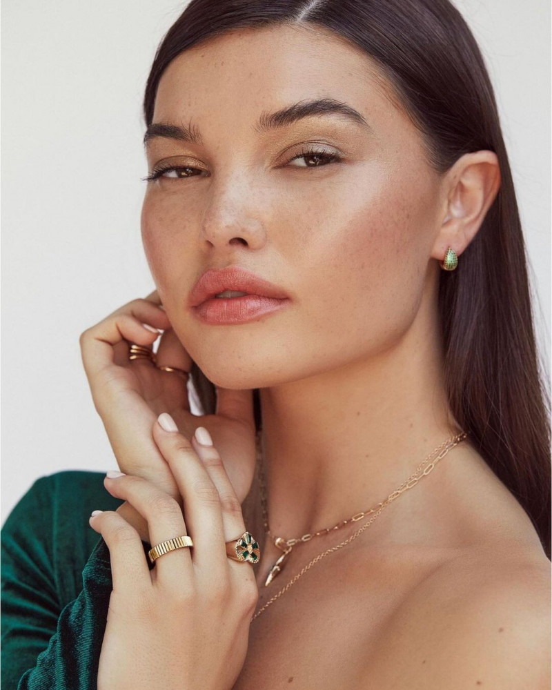 Brizzy Chen featured in  the Elizabeth Stone Jewelry advertisement for Autumn/Winter 2021