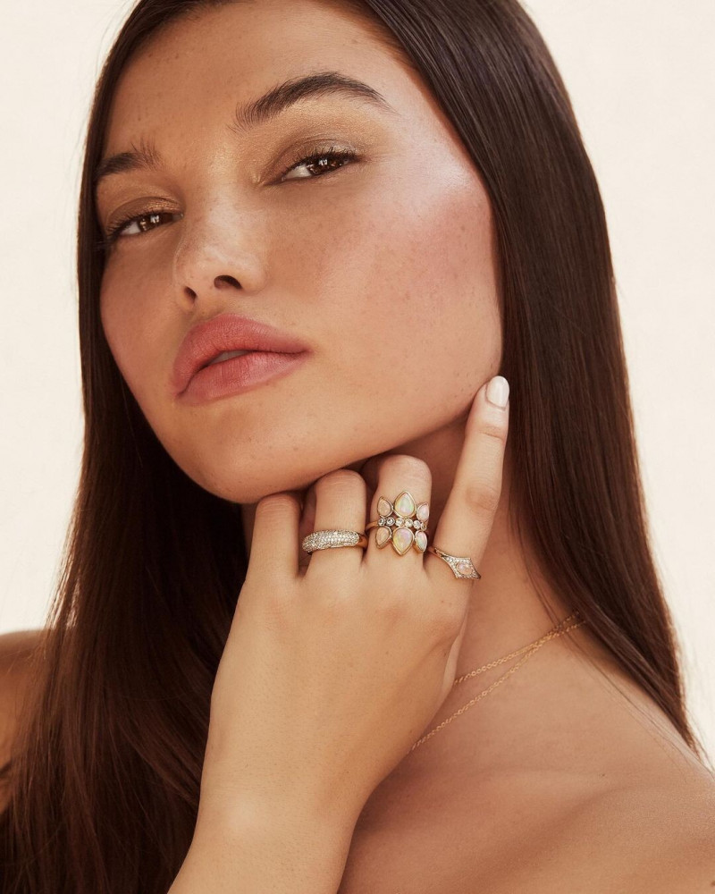 Brizzy Chen featured in  the Elizabeth Stone Jewelry advertisement for Autumn/Winter 2021