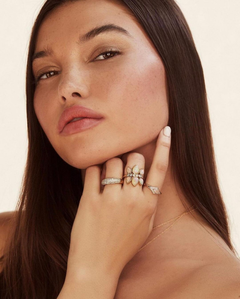 Brizzy Chen featured in  the Elizabeth Stone Jewelry advertisement for Autumn/Winter 2021