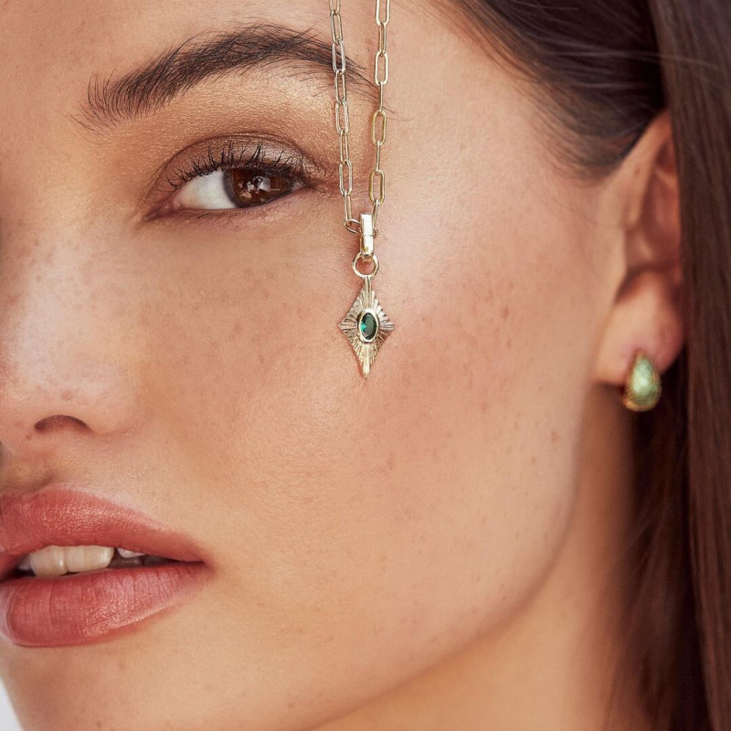 Brizzy Chen featured in  the Elizabeth Stone Jewelry advertisement for Autumn/Winter 2021