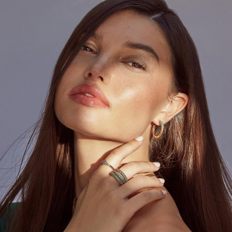 Brizzy Chen featured in  the Elizabeth Stone Jewelry advertisement for Autumn/Winter 2021