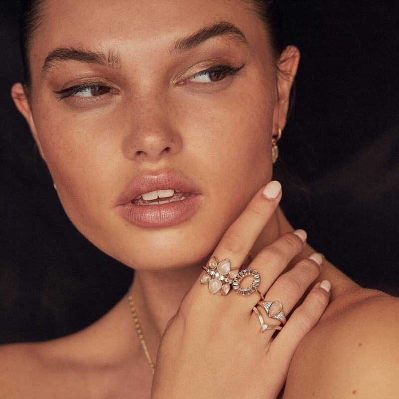 Brizzy Chen featured in  the Elizabeth Stone Jewelry advertisement for Autumn/Winter 2021