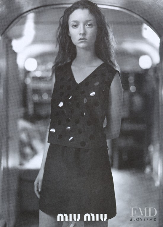 Audrey Marnay featured in  the Miu Miu advertisement for Autumn/Winter 1997