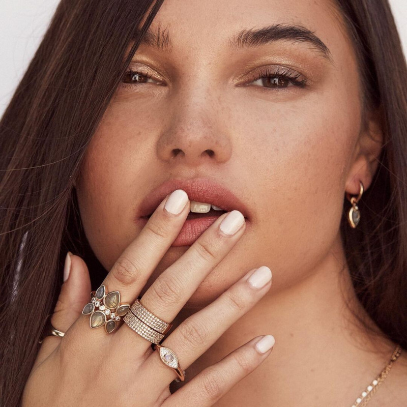 Brizzy Chen featured in  the Elizabeth Stone Jewelry advertisement for Spring/Summer 2022
