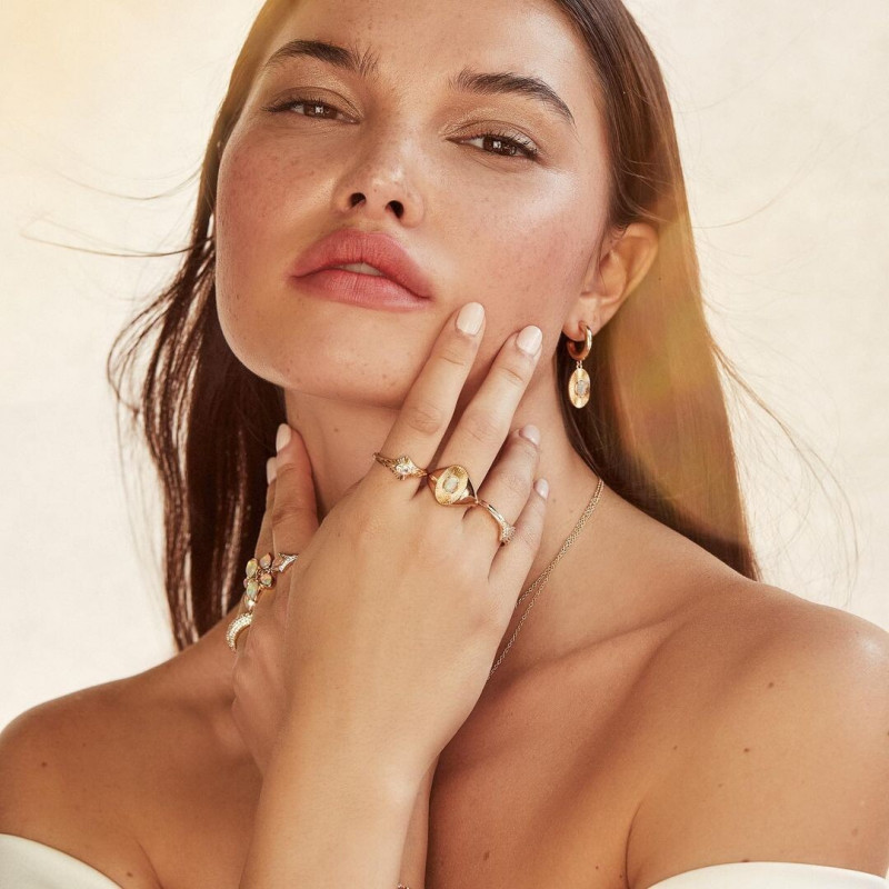 Brizzy Chen featured in  the Elizabeth Stone Jewelry advertisement for Spring/Summer 2022